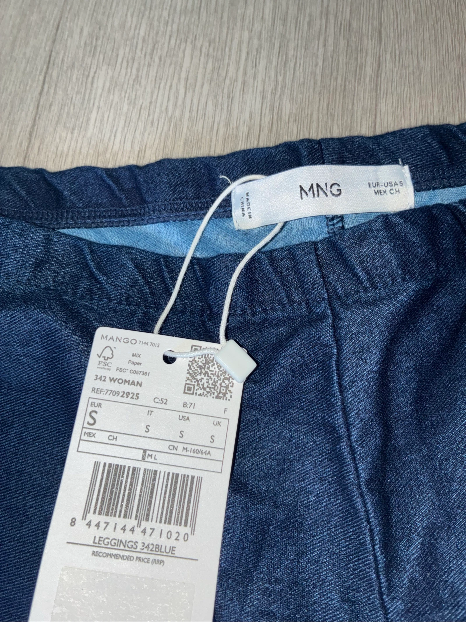 Legging Capri azul-marinha com fenda P – photo 4